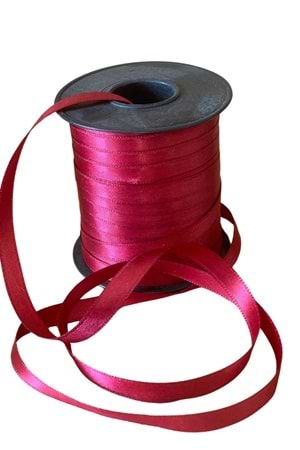 Kurdele Saten 1 Cm x 100 Metre - Kurdele Modelleri - Saten Kurdele - Bordo - 1 CM X 100 METRE