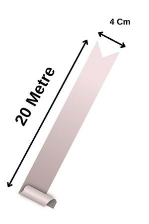 Kurdele Saten 4 Cm x 20 Metre - Kırmızı