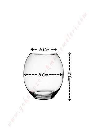 Cam Fanus Mumluk Uzun Mini Boy Çap 6 Cm Derinlik 8 Cm YK-681 12 Adet