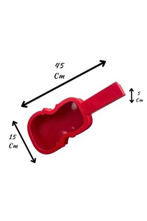 Gitar Şeklinde Şeffaf Pencereli Çiçek ve Çikolata Kutusu KUTU YK-716 - Kutu Modelleri - Gitar - Kırmızı - STANDART