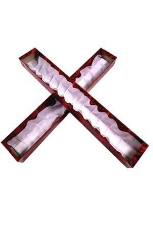 Elyaflı Tek Gül Kutusu 20 Adet - Kutu Modelleri - Vitrin Kutu - Kırmızı - STD