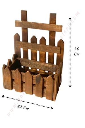 Çit Görünümlü Duvara Asılabilen Saksılık Orta Boy 13*22*30 Cm YK-414