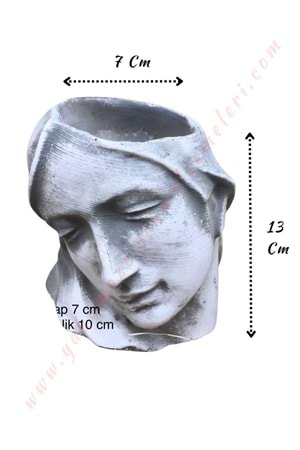 Uyuyan Kız Beton Skulent Kaktüs Saksısı