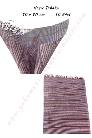 Hasır Tabaka - İthal 50x70 Cm - Gold - Mor- Beyaz