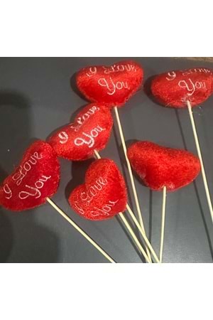 DEKOR YASTIK KÜÇÜK KALP SENİ SEVİYORUM 6 ADET