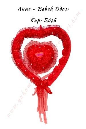 Kalpli Tüllü Bebek Kapı Süsü - Kırmızı