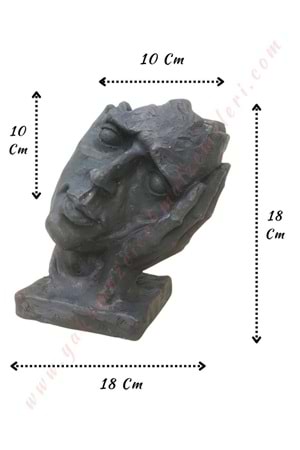 Düşünen Adam Beton Skulent Kaktus Saksısı 18*18 Cm