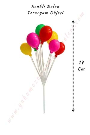 Renkli Plastik Balon - Teraryum Obje - Yuvarlak