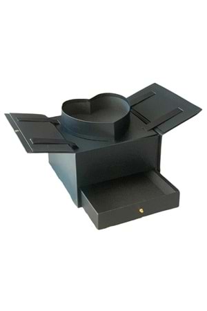 Asansörlü Çekmeceli Çiçek Çikolata Hediye Kutusu KUTU YK-59 - Kutu Modelleri - Vitrin Kutu - Siyah - STANDART