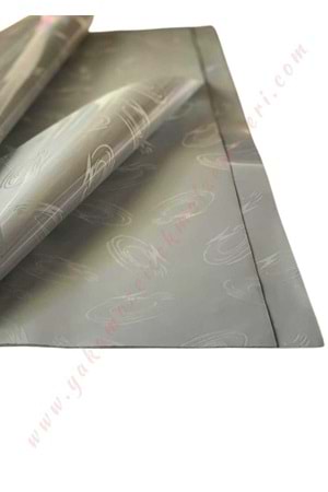 Kampanyalı Kesik Selefon Çiçek Buket Paketleme Malzemesi 56*56 Cm 20 Adet - Gri