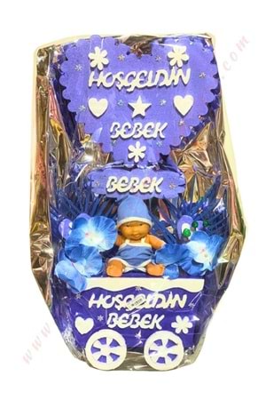 Hoşgeldin Bebek Strafor Tanzim Büyük 70 Cm - Mavi