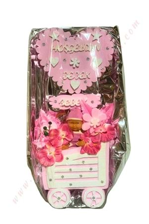 Hoşgeldin Bebek Strafor Tanzim Büyük 70 Cm - Pembe