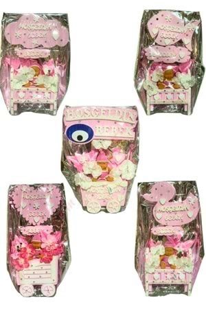 Hoşgeldin Bebek Strafor Tanzim Büyük 70 Cm - Pembe