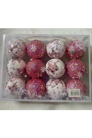 DEKOR YILBAŞI TOPLARI - bebe pembe