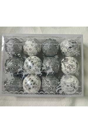DEKOR YILBAŞI TOPLARI - gümüş