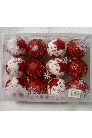 DEKOR YILBAŞI TOPLARI - kırmız