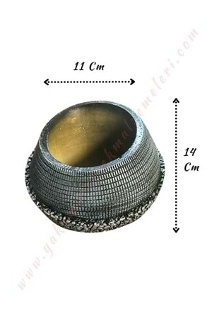 Beton Sarık Saksı Çap 11 Cm Yükseklik 15 Cm