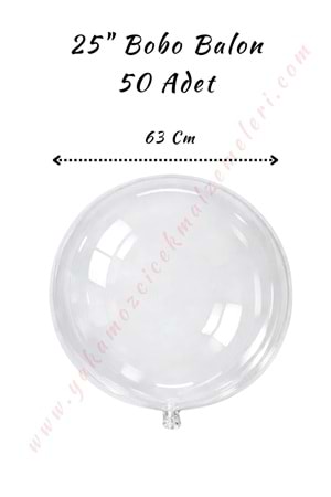 Bobo Balon - 25 İnch - 50 Adet