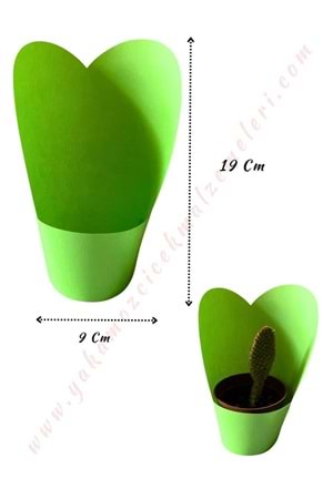Kraft Skulent Kaktüs Süsleme Kağıdı Orta Boy 20 Adet Kaktüslük - Yeşil
