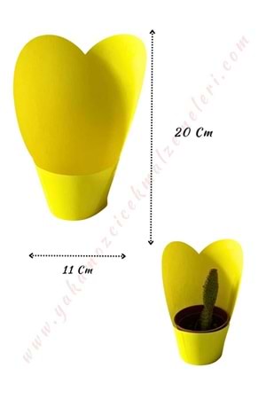 Kraft Skulent Kaktüs Süsleme Kağıdı Büyük Boy 20 Adet Kaktüslük - Sarı