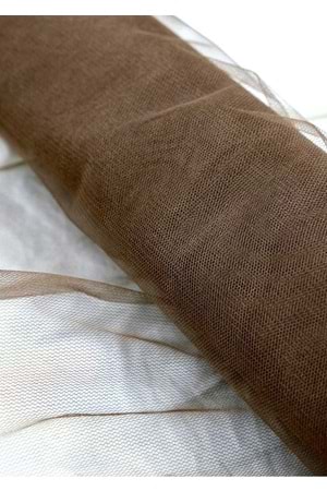 Gold Tül Renkli - Tül Modelleri - Gold - Kahverengi - 70 CM X 27 METRE