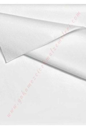Renkli Pelur Kağıt 50*70 cm 40 lı Paket Çiçek Buketi Hediye Paketleme Malzemesi YK-303 - Beyaz