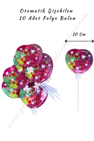 Kendi Kendine Şişen Folyo Balon 10 Adet YK-338 - Çok Renkli