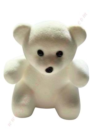 Strafor Ayıcık Büyük Boy 15 Cm Beyaz YK-352