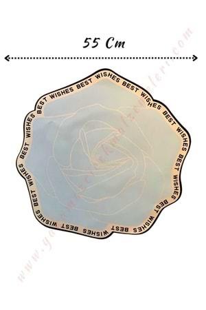 Gül Selefon Çiçek Buket Paketleme Malzemesi 55 Cm Çap 10 Adet YK-264 - Açık Mavi
