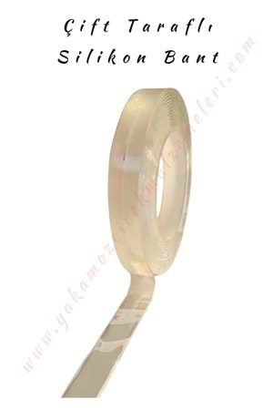 Çift Taraflı Silikon Bant Şeffaf YK-392 En 2 Cm