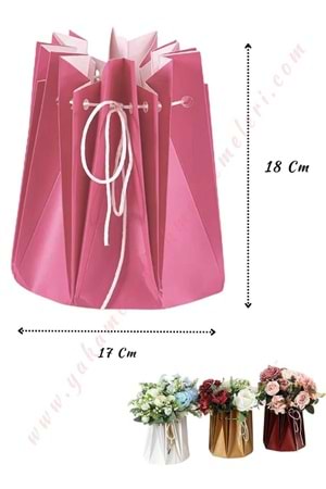 Büzgülü Buket Saksı Taşıma Çantası Su Geçirmez 10 Adet YK-301 - Somon