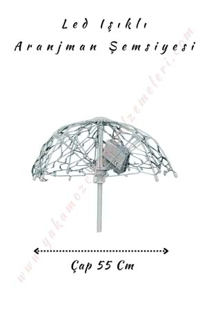 Led Işıklı Aranjman Şemsiyesi Çap 55 cm YK-398