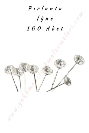 Pırlanta Görünümlü İğne 100 Adet YK-421