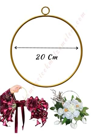 Gelin Eli Aranjman Halkası Metal Halka Çap 20 cm YK-435 - Altın - Gold