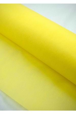 Renkli Tela - Tela Modelleri - Düz Tela - Sarı - 70 CM X 10 METRE