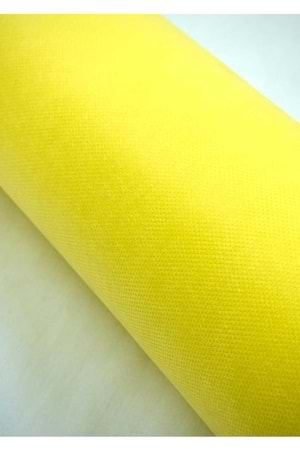 Renkli Tela - Tela Modelleri - Düz Tela - Sarı - 70 CM X 10 METRE