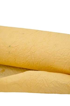Buruşuk Kağıt - Buruşuk Kağıt - Düz Renkli - Hardal - 60-70 CM X 9 METRE