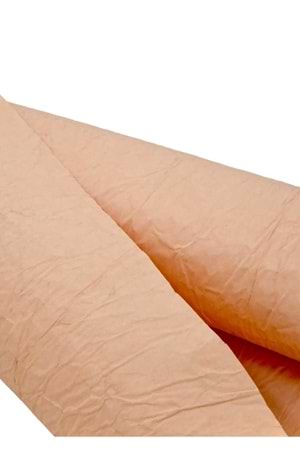 Buruşuk Kağıt - Buruşuk Kağıt - Düz Renkli - Somon - 60-70 CM X 9 METRE