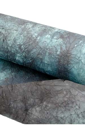 Buruşuk Kağıt Ebruli - Buruşuk Kağıt - Ebruli - Mavi-Siyah - 58 CM X 9 METRE