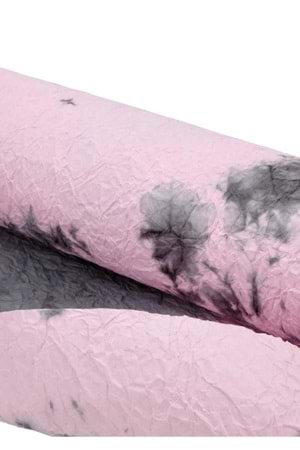 Buruşuk Kağıt Ebruli - Buruşuk Kağıt - Ebruli - Pembe-Siyah - 58 CM X 9 METRE
