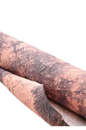 Buruşuk Kağıt Ebruli - Buruşuk Kağıt - Ebruli - Somon-Siyah - 58 CM X 9 METRE