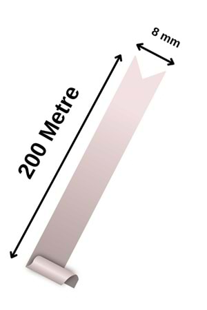 İnce Rabant Kurdele 8 mm x 200 Metre - Rabant Modelleri - Renkli Rabant - Gri - 8 MM X 200 METRE