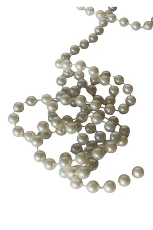İnci Boncuk Kurdele Soft Renkler - Kurdele Modelleri - Boncuk İnci - Beyaz - 8 MM X 7 METRE