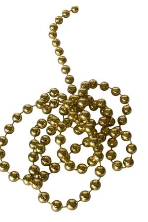 İnci Boncuk Kurdele Parlak Renkler - Kurdele Modelleri - Boncuk İnci - Gold-Beyaz - 8 MM X 7 METRE