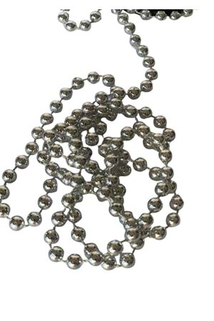 İnci Boncuk Kurdele Parlak Renkler - Kurdele Modelleri - Boncuk İnci - Gümüş - 8 MM X 7 METRE