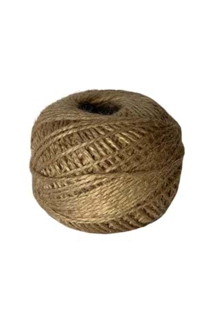 Jüt Hasır İp Yumak 100 Gram - Kurdele Modelleri - Jüt Kurdele - Açık Kahverengi - 100 GRAM