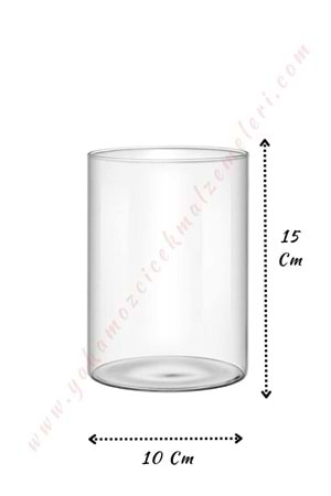 Silindir Cam Vazo - İnce - 12 li Koli - Çap 10*15 Cm Boy