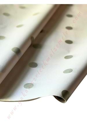 Desenli Pelur Kağıt 50*70 cm 40 lı Paket Çiçek Buketi Hediye Paketleme Malzemesi - Gri-Beyaz