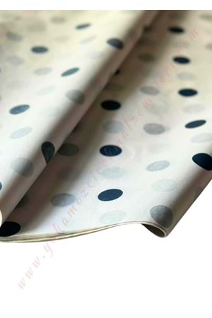 Desenli Pelur Kağıt 50*70 cm 40 lı Paket Çiçek Buketi Hediye Paketleme Malzemesi - Gri-Siyah