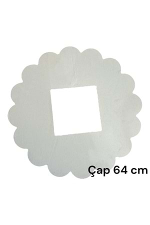 25 Adet Çap 64 Cm Yuvarlak Papatya Çelenk Kartonu Duvak Altı